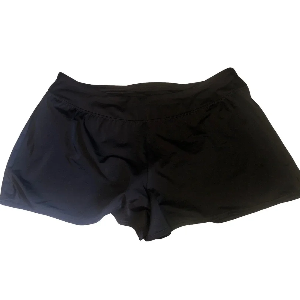 Swim Solutions Boyshort Swim Plus 20W Black NEW Bottom Tummy Contro - Picture 1 of 8